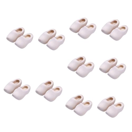 Kisangel 20 Stck Unbemalte Mini Holzschuhe Teiliges aus Glattem Schadstofffreiem Holz Bastelspielzeug für Kreative Puppenhaus Deko Fördert Feinmotorik und Fantasie von Kisangel