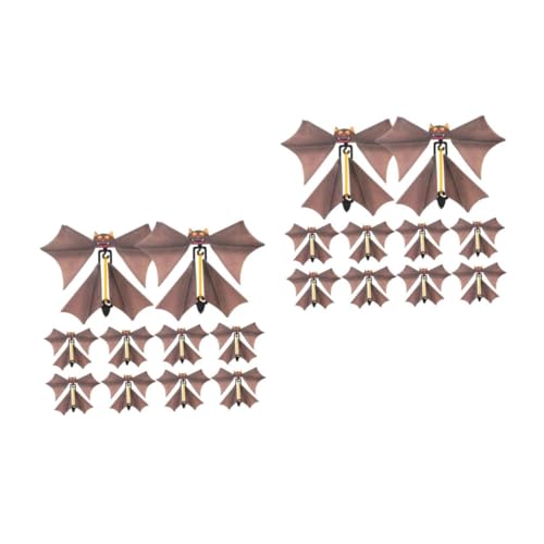 Kisangel 20 Stck. Magische Requisiten gefälschte Fledermaus-Requisite fliegendes Fledermausspielzeug Neuheit falsche Fliegende Fledermäuse Tricks für Fledermausfigur Zufällige Farbe von Kisangel