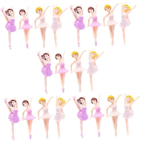 Kisangel 20 Stck. Teiliges Ballerina Mädchen Tortendeko Elegante Weiße und Violette Figuren Langlebige Party Dekoration für Geburtstagskuchen und Babyparty Zubehör Kisangel 20 Stck. Teiliges Ballerina Mädchen Tortendeko Elegante Weiße und Violette Figuren Langlebige Party Dekoration für Geburtstagskuchen und Babyparty Zubehör von Kisangel