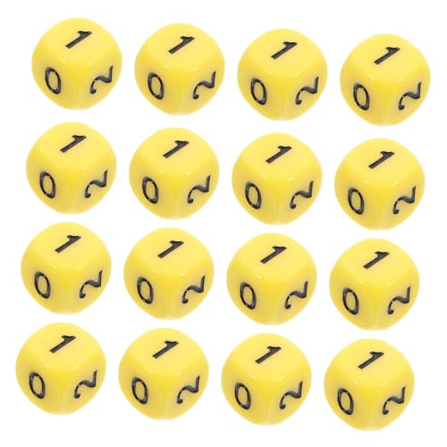 Kisangel 20 Stück 6 Lehrmittel Für Mathe- Buchstabenwürfel Farbige Pfund Farkle Tensies Würfelspiel Für Ungewöhnliche Mini- Yellow Acryl von Kisangel