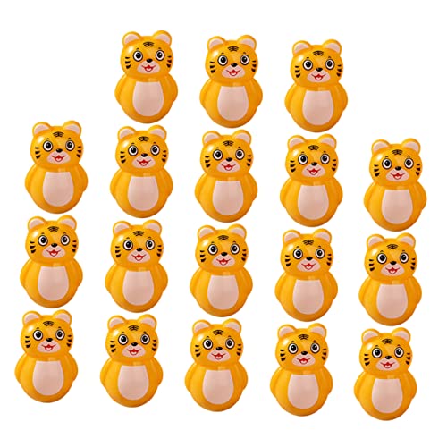 Kisangel Verspielte 20 Stücke Tiger Tumbler Spielzeug Wackeln Desktop Dekoration Kinder Kunststoff Festliche von Kisangel