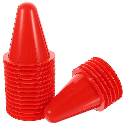 Kisangel 20 Stück Bunte Trainingskegel Ausbildung Zapfen Sport Beweglichkeit Für Hindernis Kleine Universeller Skating-markierungskegel Plastik Rot Kisangel 20 Stück Bunte Trainingskegel Ausbildung Zapfen Sport Beweglichkeit Für Hindernis Kleine Universeller Skating-markierungskegel Plastik Rot von Kisangel