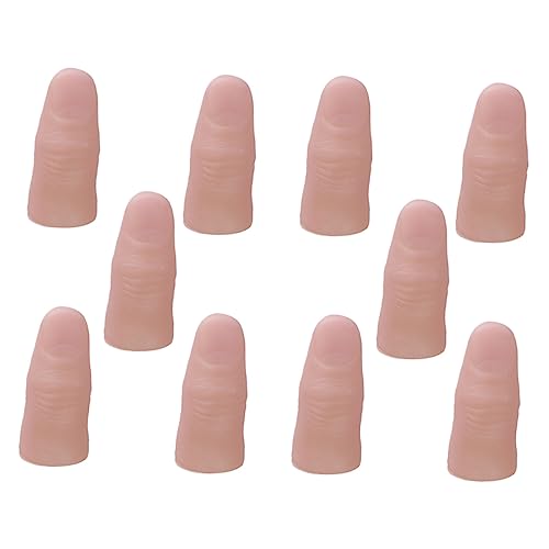 Kisangel 20 Stück Fake Fingers mit Daumenspitzen Realistische Requisiten für Bühnenauftritte Prank Finger mit Nägeln für Zaubertricks und Kinderspiele von Kisangel