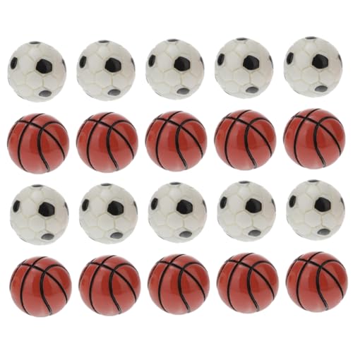 Kisangel 20 Stücke Mini Fußball Basketball Realistische Miniatur Sport Für Puppenhaus von Kisangel