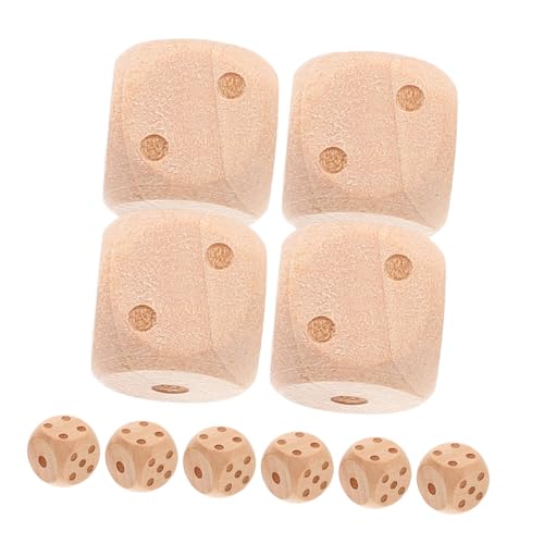 Kisangel 20 Stück Holzwürfel Partyzubehör Würfel Großpackung Kleine Würfel Sechs Unterhaltungswürfel Einfache Kompakte Unterhaltungswürfel Mini Für Partyspielwürfel D6 Seitige von Kisangel