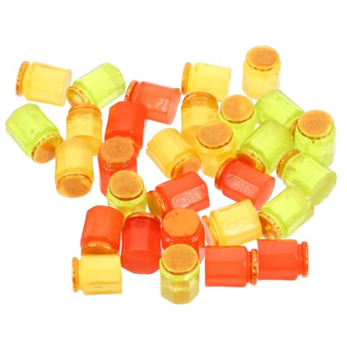 Kisangel 20 Stück Honigglas Dekoration Puppenhauszubehör Miniatur-bonbonglas-Modell Mini-marmeladenglas-Ornament Miniatursachen Puppenhaus-mikrolandschaft Mini-Glas-Modell Harz von Kisangel