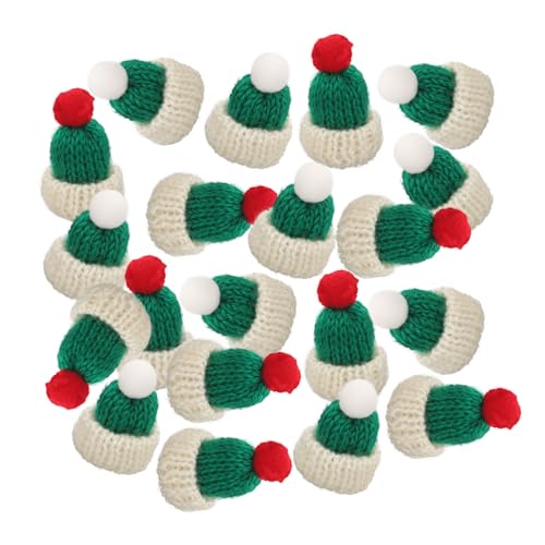 Kisangel 20 Stück Kleine Hutzubehör winzige Kitting-Hüte kleine Hüte Miniaturhüte Kleiner Bastelhut dekorative Strickmützen Mini-Craft-Hut Miniatur-Strickmützen Strickzubehör Mini-Hüte Garn von Kisangel