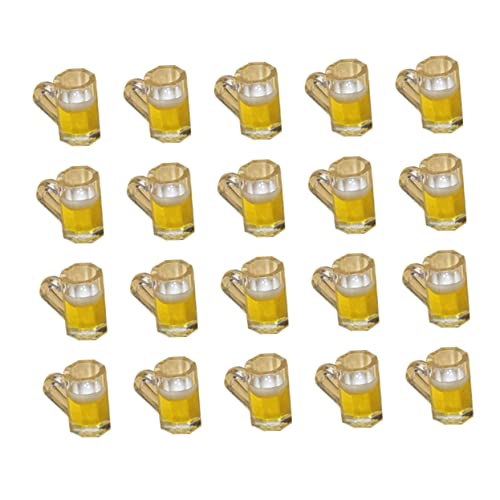Kisangel 20 Stück Mini Bierkrüge für Puppenhaus Teiliges Realistische Miniaturen für Dekoration für Bierliebhaber und DIY Projekte Zufällige Farben Zufällige Farbe Zufällige Farbe von Kisangel