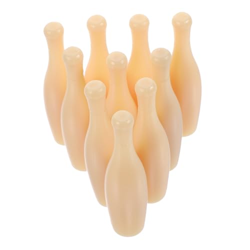 Kisangel 20 Stück Mini Bowling Accessoires Ball für Schreibtisch Mini-Bowling Tabletop-Bowling bowlen Tischbowlingkugeln Tischspiel Bowling winzige Bowlingspielbälle die Hüften Khaki von Kisangel