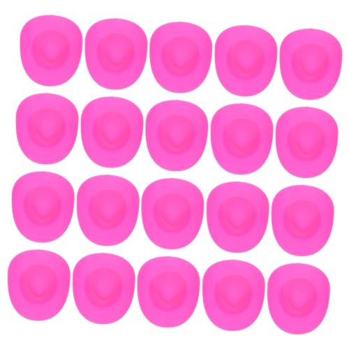 Kisangel 20 Stück Mini Cowboy Hüte aus Kunststoff Leichte Puppenhüte für DIY Puppenkleidung Langlebiges Zubehör für Puppendekoration und Kreative Bastelprojekte Geeignet für Verschiedene von Kisangel