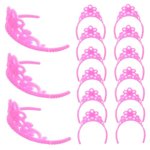 Kisangel 20 Stück Mini Kronen Aus Kunststoff Kronenschmuck Winzige Krone Puppenkrone Mini Krone Rosa von Kisangel