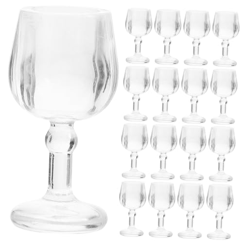 Kisangel 20 Stück Mini-Tasse Miniatur Puppe kleines für Mini-Wasserbecher Mikro-Landschaftskelch Mini- -Foto-Requisiten dekorative Tassenmodelle Mikrobrille Mini-Teetassen Abs von Kisangel