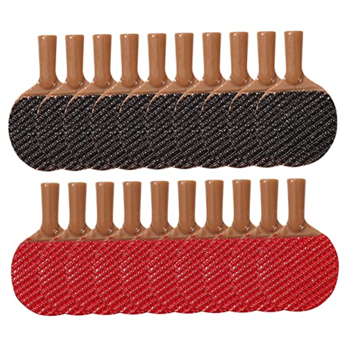Kisangel 20 Stück Mini Tischtennis Schläger Teiliges für Puppenhäuser Kreative Dekoration und DIY Schwarz Rot für Schlüsselanhänger und Haarschmuck Kisangel 20 Stück Mini Tischtennis Schläger Teiliges für Puppenhäuser Kreative Dekoration und DIY Schwarz Rot für Schlüsselanhänger und Haarschmuck von Kisangel