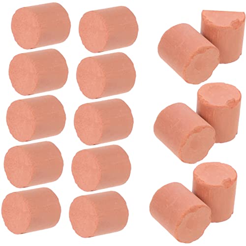 Kisangel 20 Stück Mini Zylindrisches Modellzubehör Miniaturziegel Dioramenbedarf Mini-Steine Landschaft Puppenhaus klein Mini-Bausteine ​​zusammenbauen Miniatur-Tonziegel verbrannte Erde von Kisangel