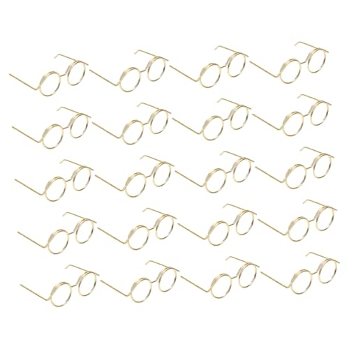 Kisangel 20 Stück Mini-brillenspielzeug Mini-puppenbrillen-Requisiten Dekorative Glasdekore Puppe Verkleiden Zubehör Miniatur-Brillen-Requisiten Golden Metall Kisangel 20 Stück Mini-brillenspielzeug Mini-puppenbrillen-Requisiten Dekorative Glasdekore Puppe Verkleiden Zubehör Miniatur-Brillen-Requisiten Golden Metall von Kisangel