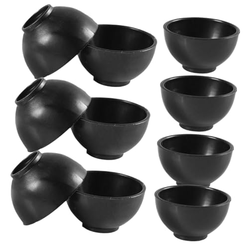 Kisangel 20 Stück Mini-simulationsschüssel Zerschmettert Schüsseln Zubehör Klein Küche So Tun, Als Ob Sie Miniatur-schüssel Puppenhaus-minigeschirrmodell Black Plastik von Kisangel