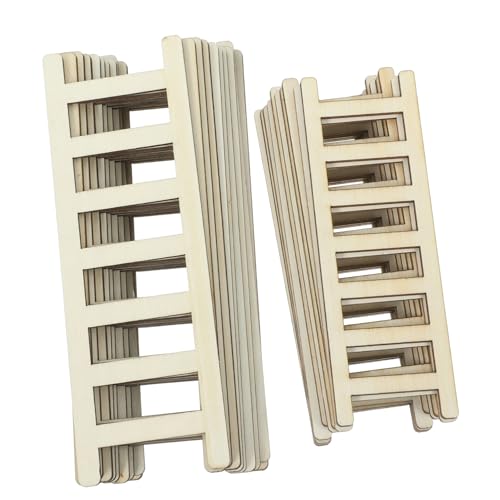 Kisangel 20 Stück Miniatur Holzleiter DIY Deko für Mini Häuser Gartenornament Stilvolle Mini Leiter für Puppenhäuser und Kisangel 20 Stück Miniatur Holzleiter DIY Deko für Mini Häuser Gartenornament Stilvolle Mini Leiter für Puppenhäuser und von Kisangel
