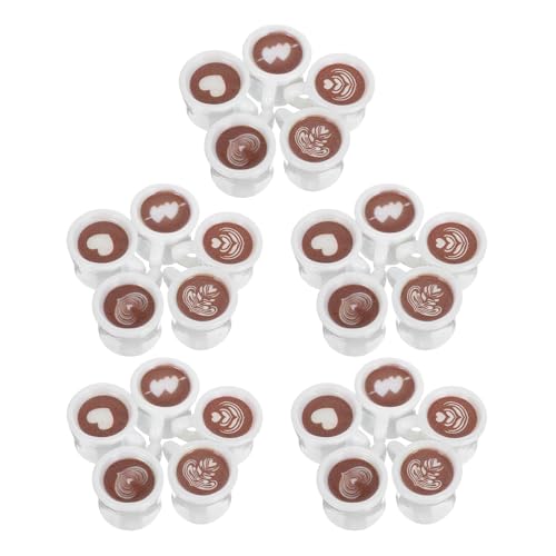 Kisangel 20 Stück Miniatur-Kaffeetassen-Anhänger für DIY-Schmuckherstellung, Zubehör, Puppenhaus, Mini-Kaffeetassen aus Kunstharz, Charms, Heimdekoration, Rollenspiel-Requisiten von Kisangel