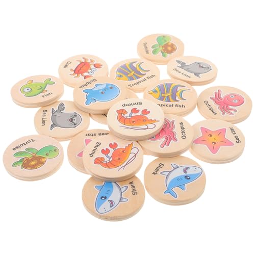 Kisangel 20 Stück Montessori Outdoor Puzzle Karten Memory Spiel Für Kleinkinder Kinderspielzeug Montessori Lernspielzeug Frühes Lernspielzeug Lernspielzeug Holzspielzeug Aus von Kisangel