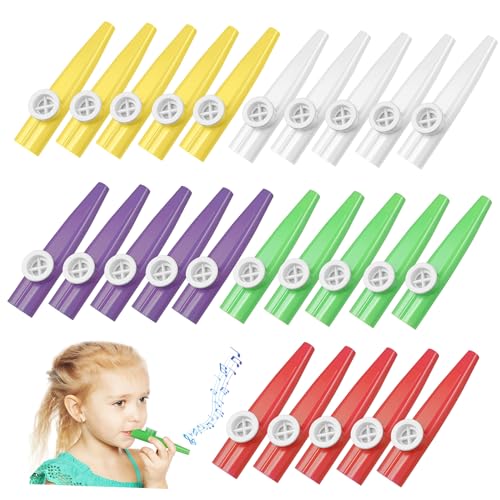 Kisangel 20 Stück Musikinstrumentenset für Kleinkindmusikspielzeug Kid Musical Instrument Plastik von Kisangel