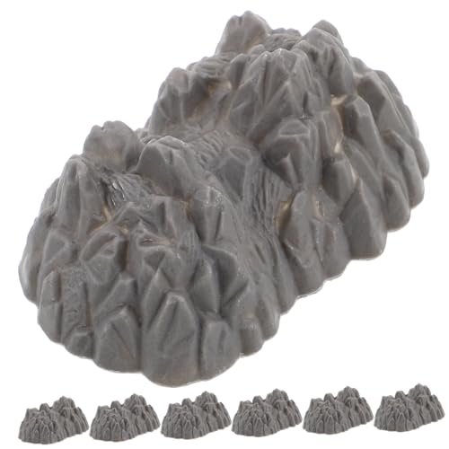 Kisangel 20 Stück Rockspielzeug Plastiksteine Dark Grey von Kisangel