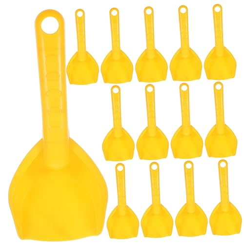 Kisangel 20 Stück Strandschaufelspielzeug Scoop klein Sandkasten Bausatz gartenwerkzeug Outdoor Sandschaufel Strandspielzeug für draußen Sandspielzeug Plastik Yellow von Kisangel