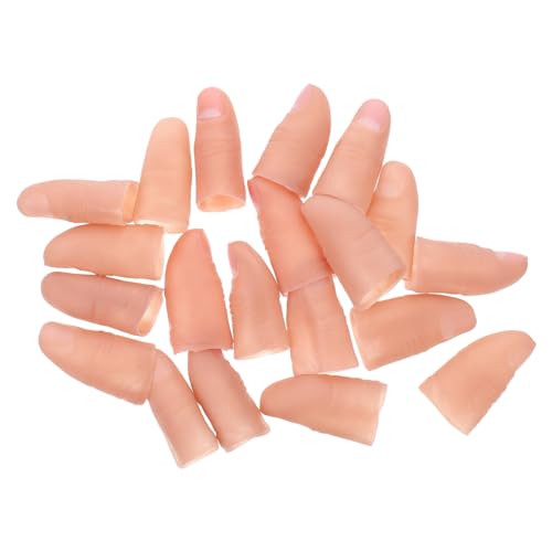 Kisangel 20 Stück Teiliges Daumen aus Hochwertigem Material Langlebige Realistische Fingerabdeckungen für Zaubertricks und Bühnenauftritte Einfach zu Bedienen für Anfänger und Profis von Kisangel