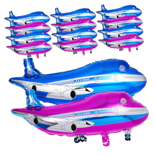Kisangel 20 Stück Teiliges Folienflugzeug Luftballons Aluminiumfolie Geburtstag Partydeko Blau Rosa Motiv Flugzeug Design für Themenveranstaltungen Kisangel 20 Stück Teiliges Folienflugzeug Luftballons Aluminiumfolie Geburtstag Partydeko Blau Rosa Motiv Flugzeug Design für Themenveranstaltungen von Kisangel