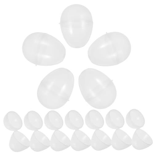 Kisangel 20 Stück Teiliges Füllbare Ostereier aus Transparente Eier für Kreative Diy Projekte und Osterfeiern für Dekoration von Kisangel