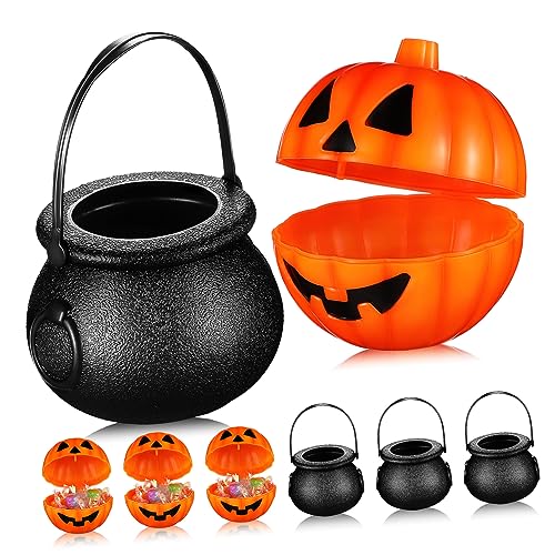 Kisangel 20 Stück Teiliges Halloween Süßigkeiten Eimer aus Robustem Kleine Kürbis und Schwarzer Design Leuchtende Farben für Party Deko und Süßigkeitenaufbewahrung Kisangel 20 Stück Teiliges Halloween Süßigkeiten Eimer aus Robustem Kleine Kürbis und Schwarzer Design Leuchtende Farben für Party Deko und Süßigkeitenaufbewahrung von Kisangel