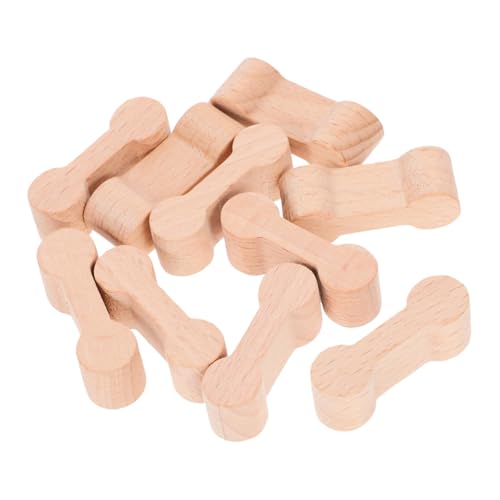 Kisangel 20 Stück Teiliges Holz Hundeknochen Gleisverbinder für Holzschienen Kompatible Zugschienen Adapter Kreative Verbindungsstücke zur Erweiterung von Holzeisenbahnstrecken von Kisangel