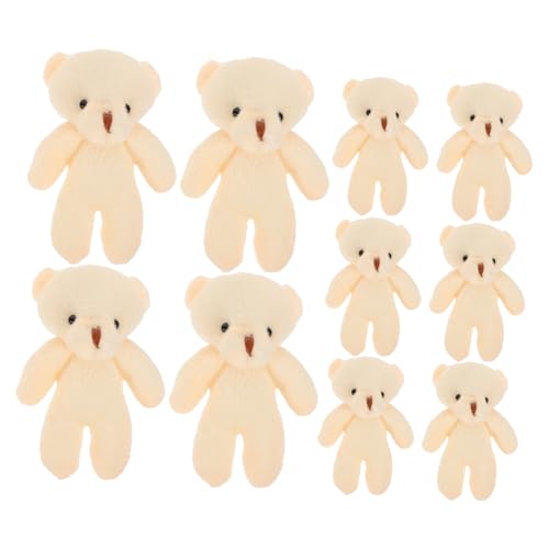 Kisangel 20 Stück Teiliges Mini Bär Anhänger Weiche Verschleißfeste DIY Schlüsselanhänger Dekoration Niedliche Cartoon Bären Kompakte Kleine Plüschtiere für und Bastelprojekte von Kisangel