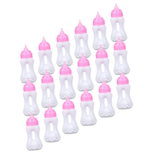 Kisangel 20 Stück Teiliges Mini Doll Milchflaschen Puppenzubehör für Mädchen Kleine Puppenflaschen zum Basteln DIY Miniatur Dekoration für Shower und Puppenhaus von Kisangel