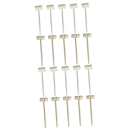 Kisangel 20 Stück Teiliges Mini Holzhammer Leichter Natürlicher Holzklöppel Multifunktional DIY Kreativwerkzeug für Kindergarten Kuchen und Osterdeko von Kisangel