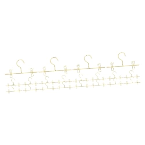 Kisangel 20 Stück Teiliges Mini Kleiderbügel aus Goldenem Metall Stabile Puppenkleiderbügel ohne Ecken für Puppenkleidung und Mini Hausdeko Platzsparend und Langlebig Geeignet als von Kisangel