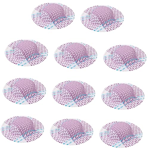 Kisangel 20 Stück Teiliges Mini Strohhüte für DIY Bastelprojekte Handgewebte Puppen Hüte Pastellfarben Vielseitig Einsetzbar für Puppenhäuser Haarschmuck und Dekoration von Kisangel