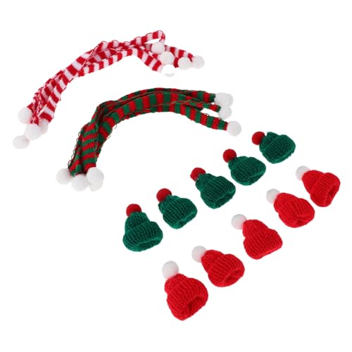 Kisangel 20 Stück Teiliges Mini Weihnachtsmützen Schalset aus Kleine Nikolausmützen und Winzige Schals in Rot und Grün Leichte Weihnachtsdeko für Puppen Flaschen Lollipops und Bastelbedarf Kisangel 20 Stück Teiliges Mini Weihnachtsmützen Schalset aus Kleine Nikolausmützen und Winzige Schals in Rot und Grün Leichte Weihnachtsdeko für Puppen Flaschen Lollipops und Bastelbedarf von Kisangel