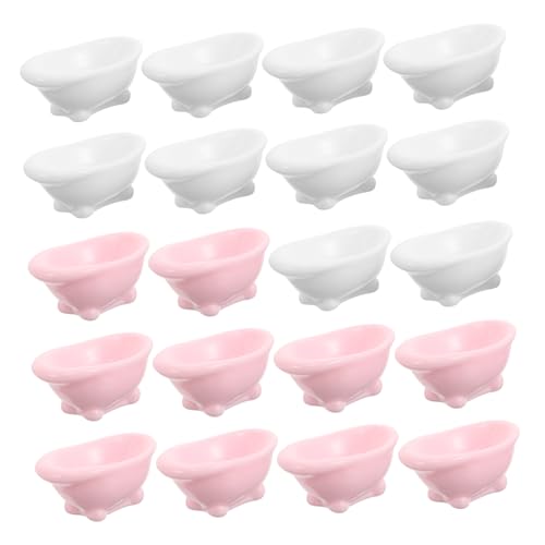 Kisangel 20 Stück Teiliges Miniatur Badezuber aus Robustem Kunststoff Realistische Kleine Badewannenmodelle für Puppenhaus Dekoration Detailreiche Mikro Landschaft Accessoires Weiß und Rosa Kisangel 20 Stück Teiliges Miniatur Badezuber aus Robustem Kunststoff Realistische Kleine Badewannenmodelle für Puppenhaus Dekoration Detailreiche Mikro Landschaft Accessoires Weiß und Rosa von Kisangel