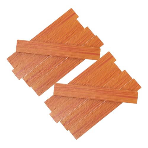 Kisangel 20 Stück Teiliges Miniatur Holzfußboden Realistische Puppenhaus Bodenplatten mit Rustikalem Holzmaserungsmuster Robust und Langlebig für DIY Puppenhaus Dekoration und Miniatur von Kisangel