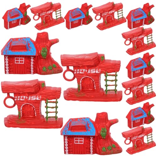 Kisangel 20 Stück Teiliges Miniatur-Holzhaus Modell Mini-Haus-Ornament Figuren für Sandtisch Diorama Garten Miniaturfiguren Haus Ornament Basteln und Dekoration für Erwachsene von Kisangel