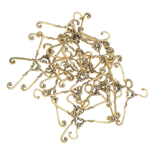 Kisangel 20 Stück Teiliges Miniatur Kleiderbügel aus Metall Mini Kleiderständer für Puppenkleider Präzise Gefertigt für Kleine Puppenkleidung Stilvoller Vintage Look zur Aufbewahrung und von Kisangel