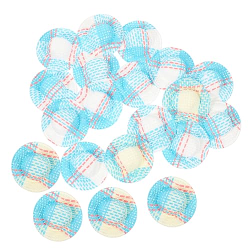 Kisangel 20 Stück Teiliges Miniatur Strohhut Realistische Handgewebte Puppenhut Deko Langlebige DIY Bastelaccessoires als Foto Requisite und Mini Puppen Schmuck von Kisangel