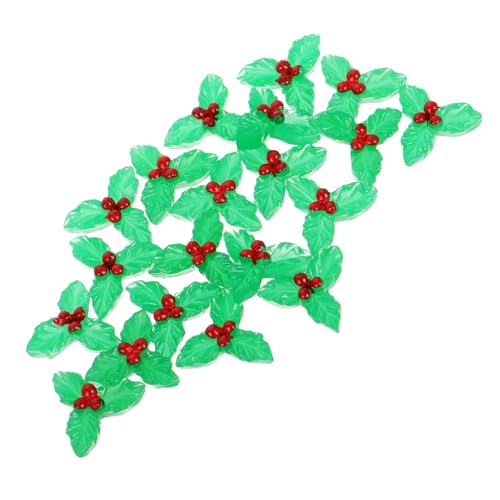Kisangel 20 Stück Teiliges Miniatur Weihnachtsbeeren Künstliche Stechpalmenbeeren Detailreiche Dekoration für Kranz Basteln DIY Weihnachtsdeko Vielseitig Einsetzbar für Festliche von Kisangel