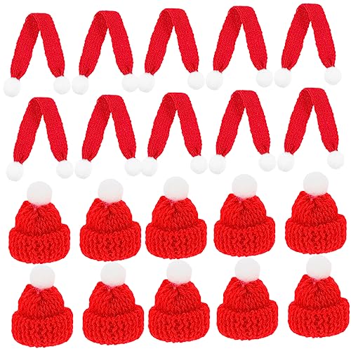 Kisangel 20 Stück Teiliges Miniatur Weihnachtsmützen und Schals für Flaschen und Puppen Weihnachtsdeko für Festliche Anlässe und Kreative Bastelprojekte Kisangel 20 Stück Teiliges Miniatur Weihnachtsmützen und Schals für Flaschen und Puppen Weihnachtsdeko für Festliche Anlässe und Kreative Bastelprojekte von Kisangel