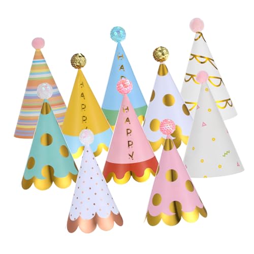 Kisangel 20 Stück Teiliges Papier Bunte Hüte für Erwachsene und Leichte Geburtstagsdeko mit Vielfältigen Designs für Drinnen und Draußen Kisangel 20 Stück Teiliges Papier Bunte Hüte für Erwachsene und Leichte Geburtstagsdeko mit Vielfältigen Designs für Drinnen und Draußen von Kisangel