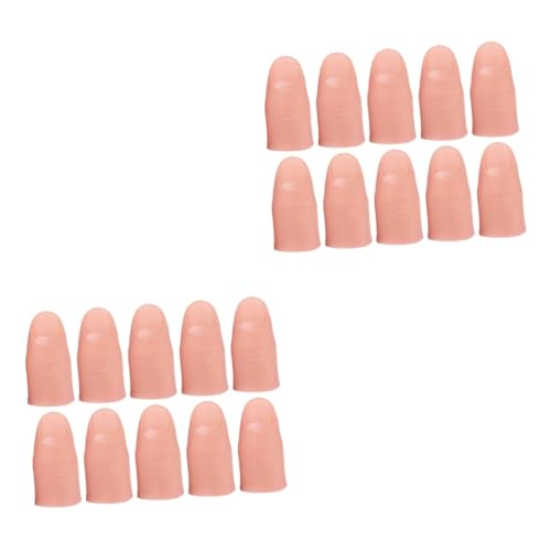 Kisangel 20 Stück Teiliges Simulation Finger Cover Realistische Hautfarbe Trickspielzeug für Zaubershows und Weiche Fingerlinge Täuschend Echte Vielseitige Verwendungsmöglichkeiten von Kisangel