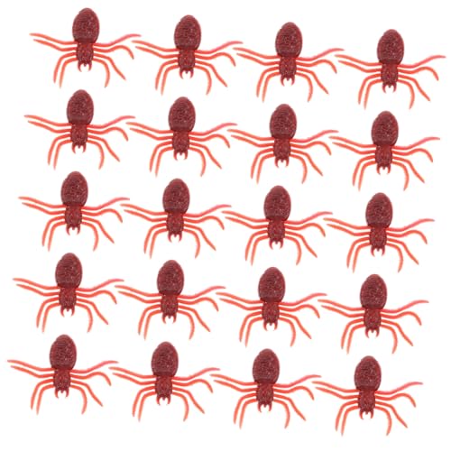 Kisangel 20 Stück Teiliges Spinnen Modell aus Robustem TPR Material Realistische Halloween Party Deko und Streichspielzeug für Halloween und Geburtstagsdeko Täuschend Echte Spinnen Figuren von Kisangel