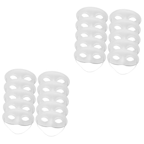 Kisangel 20 Stück Teiliges Weiße Papiermasken zum Bemalen Unbemalte Diy Blank Masken aus Umweltfreundlichem Papier für Karneval Geburtstagsfeiern Maskerade und für Erwachsene von Kisangel