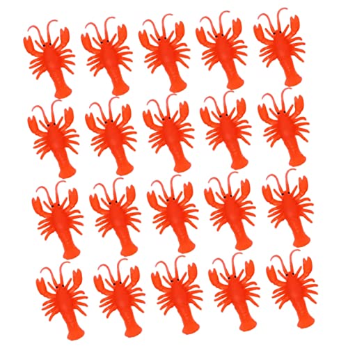 Kisangel 20 Stück Teiliges Witzige Mini Lobster Spielzeuge aus Robustem TPR Material Pädagogische Unterwasser Tiermodelle für Schwimmfähige Badewannenspielzeuge Geeignet für Mädchen und von Kisangel