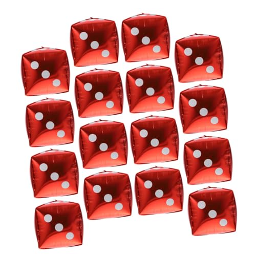 Kisangel 20 Stück Teiliges Würfelballon aus Aluminiumfolie Rote Würfel Luftballons für Party Dekoration Spielerisches Design Langlebig und Auffällig Geeignet für Themenpartys und Kisangel 20 Stück Teiliges Würfelballon aus Aluminiumfolie Rote Würfel Luftballons für Party Dekoration Spielerisches Design Langlebig und Auffällig Geeignet für Themenpartys und von Kisangel